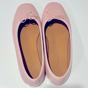 Doen pink leather ballet flat size 38 1/2